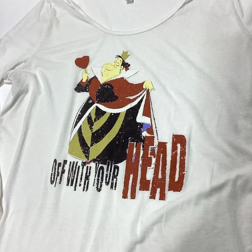 Lularoe Disney Queen Of Hearts Alice In Wonderland Villain Shirt 3X